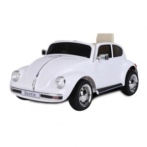 АВТОМОБИЛ НА АКУМУЛАТОР VW BEETLES БЕЛА 6V 7AH 108.5x63x51.5cm